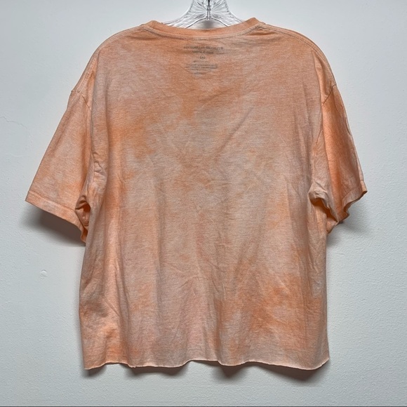 Stunner California |Women's Size L| Peach/Pink "LOVE" Cropped Tie Dye Tee NWT - Picture 2 of 8